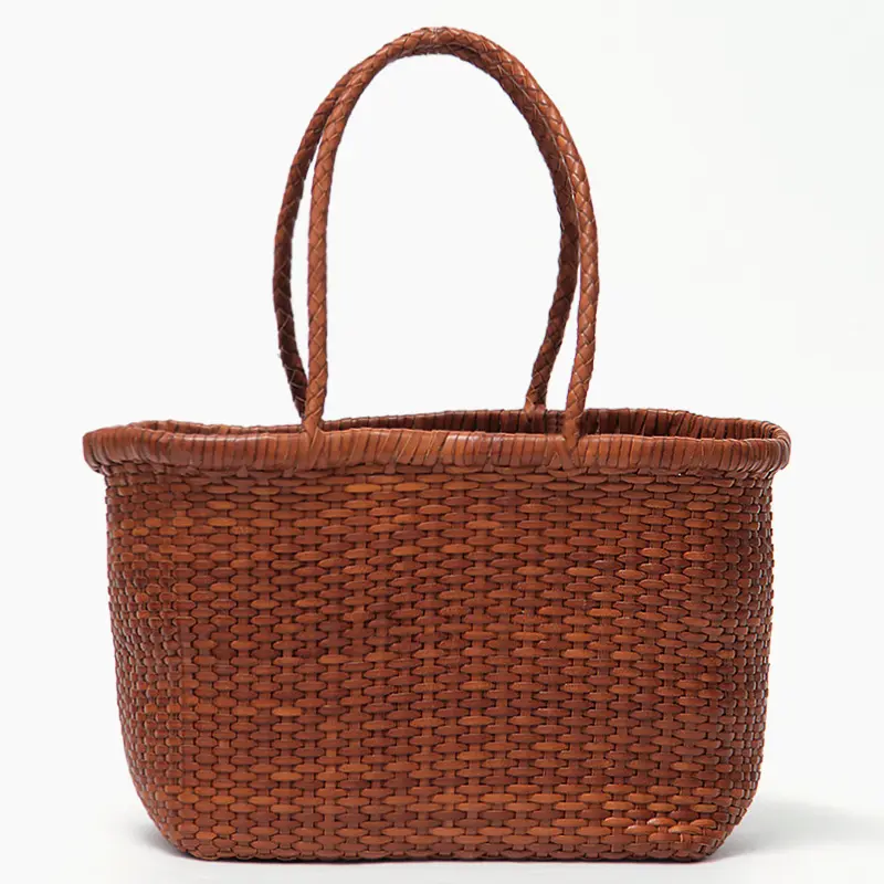B WEAVE BASKET SMALL レザー メッシュ トートバッグ