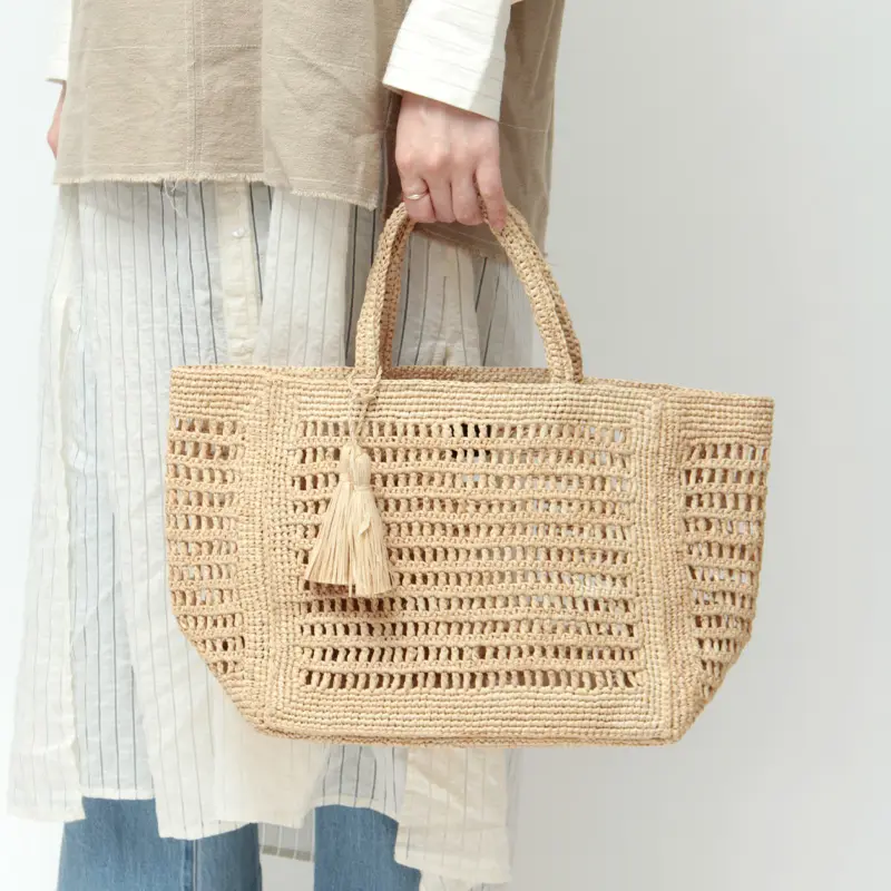MAISON N.H PARIS メゾンエヌアッシュパリ ANNABELLE MEDIUM ラフィア かごバッグ