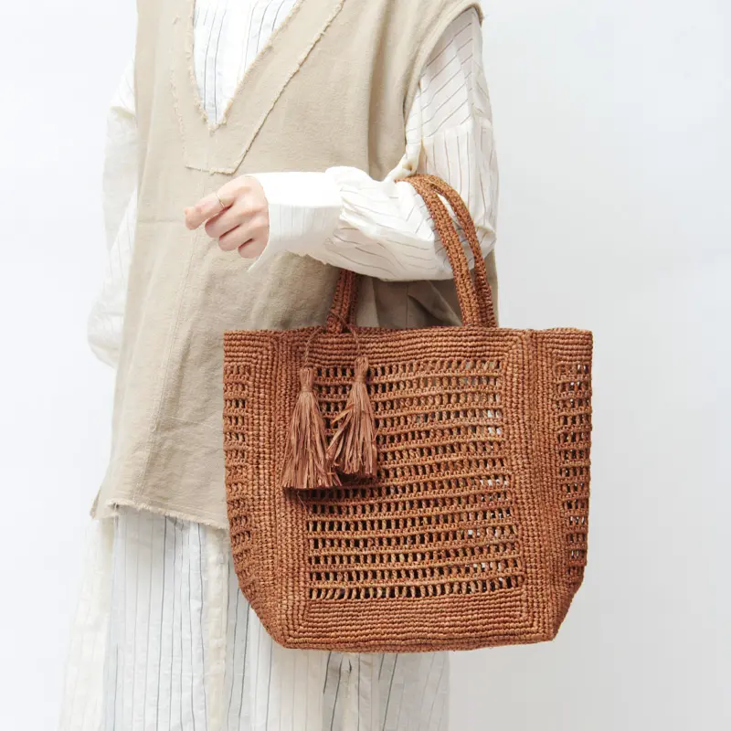 MAISON N.H PARIS メゾンエヌアッシュパリ ANNABELLE VERTICAL ラフィア かごバッグ