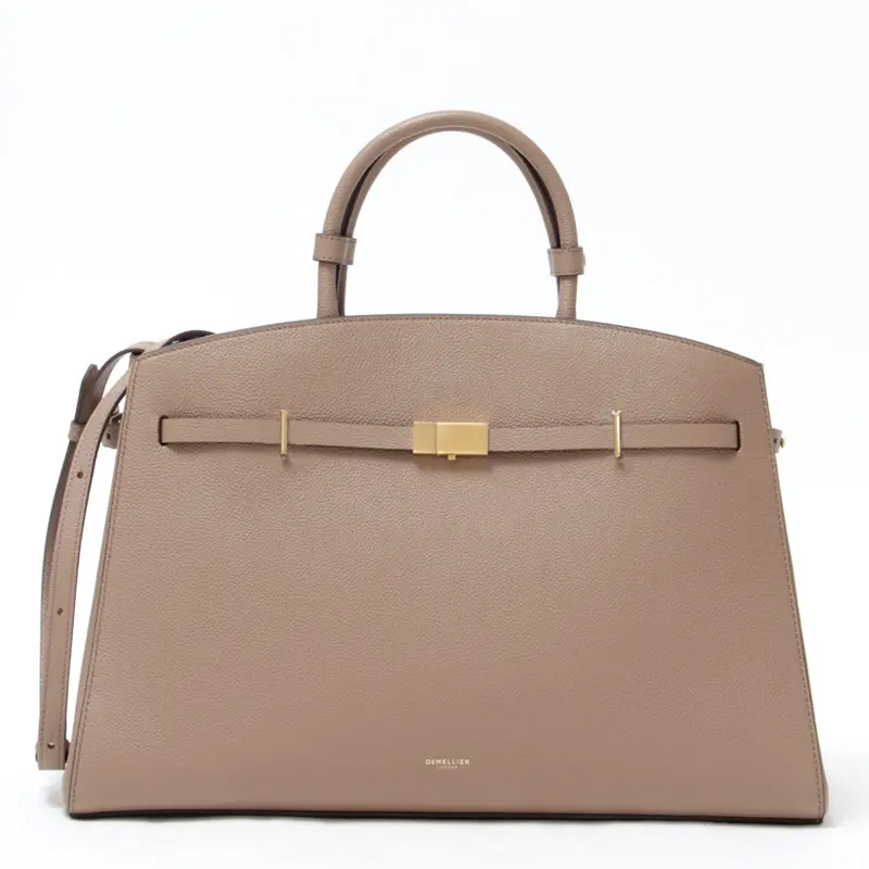 DEMELLIER デメリエー The Hudson 2way レザー トートバッグ（L） DARK SAND