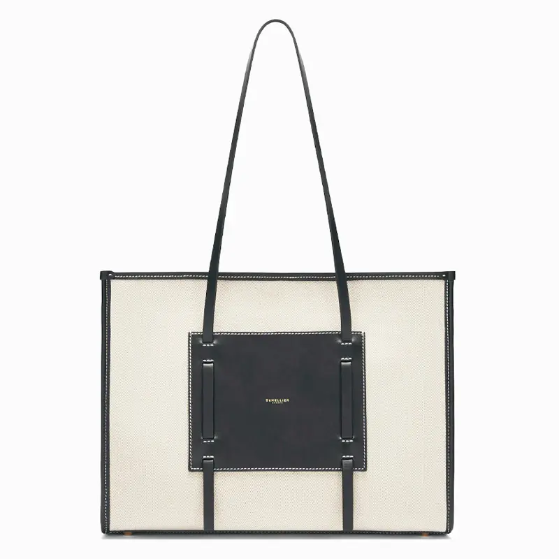 DEMELLIER デメリエー THE CAPRI キャンバス トートバッグ SALTPEPPER/BLACK